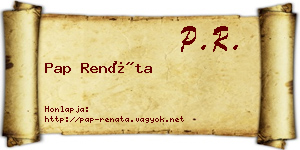 Pap Renáta névjegykártya